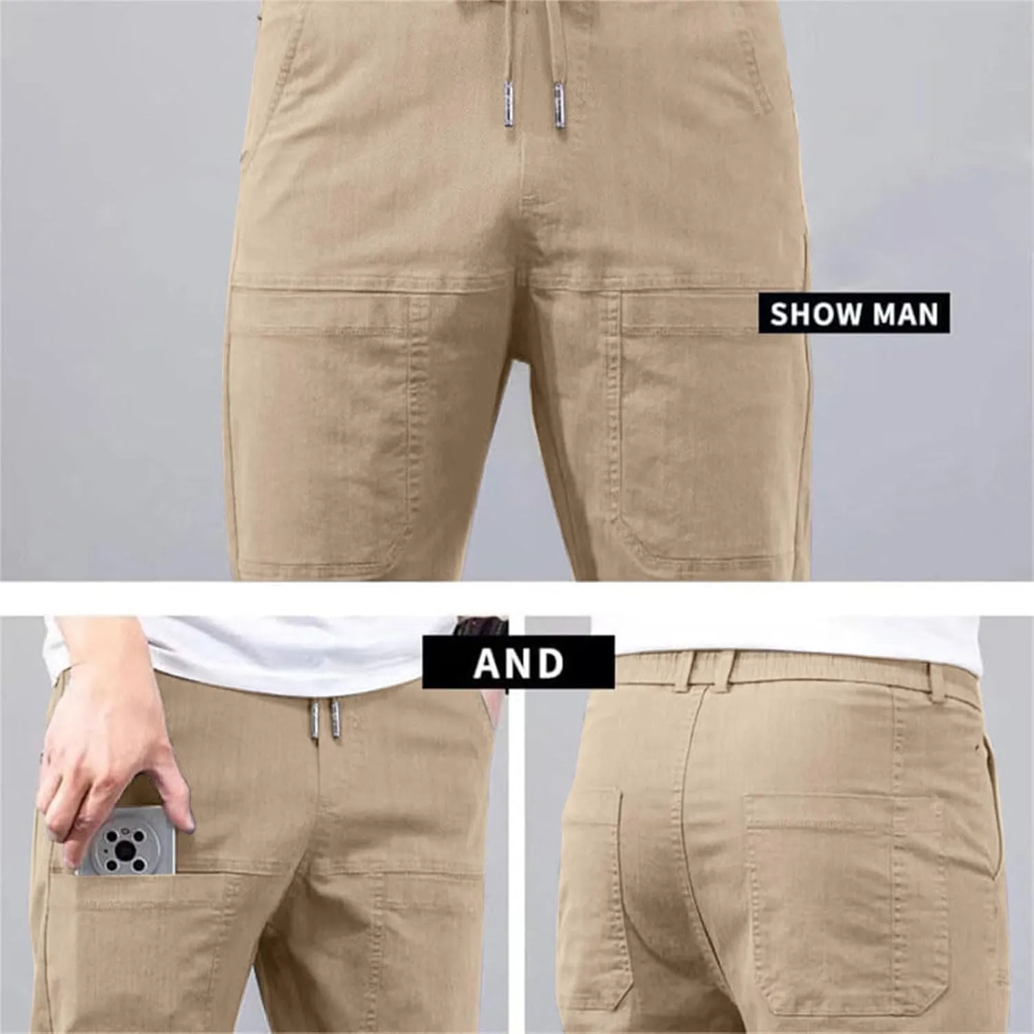 Sirmale Multipants - Janemore High Stretch Multi-Pocket Cargo Pants, Mens Cargo Pants Relaxed Fit
