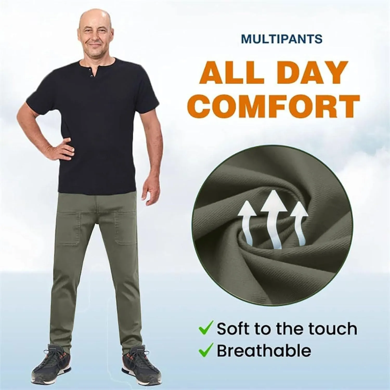 Sirmale Multipants - Janemore High Stretch Multi-Pocket Cargo Pants, Mens Cargo Pants Relaxed Fit