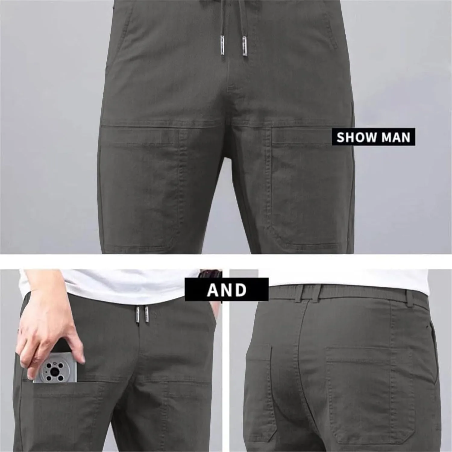Sirmale Multipants - Janemore High Stretch Multi-Pocket Cargo Pants, Mens Cargo Pants Relaxed Fit