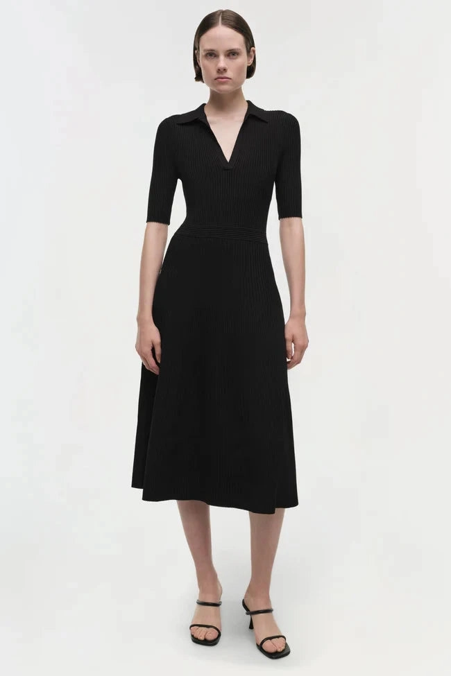 Casual Days Signature Pati Polo Midi Dress Black