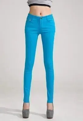 Skinny Women Jeans, Sky Blue