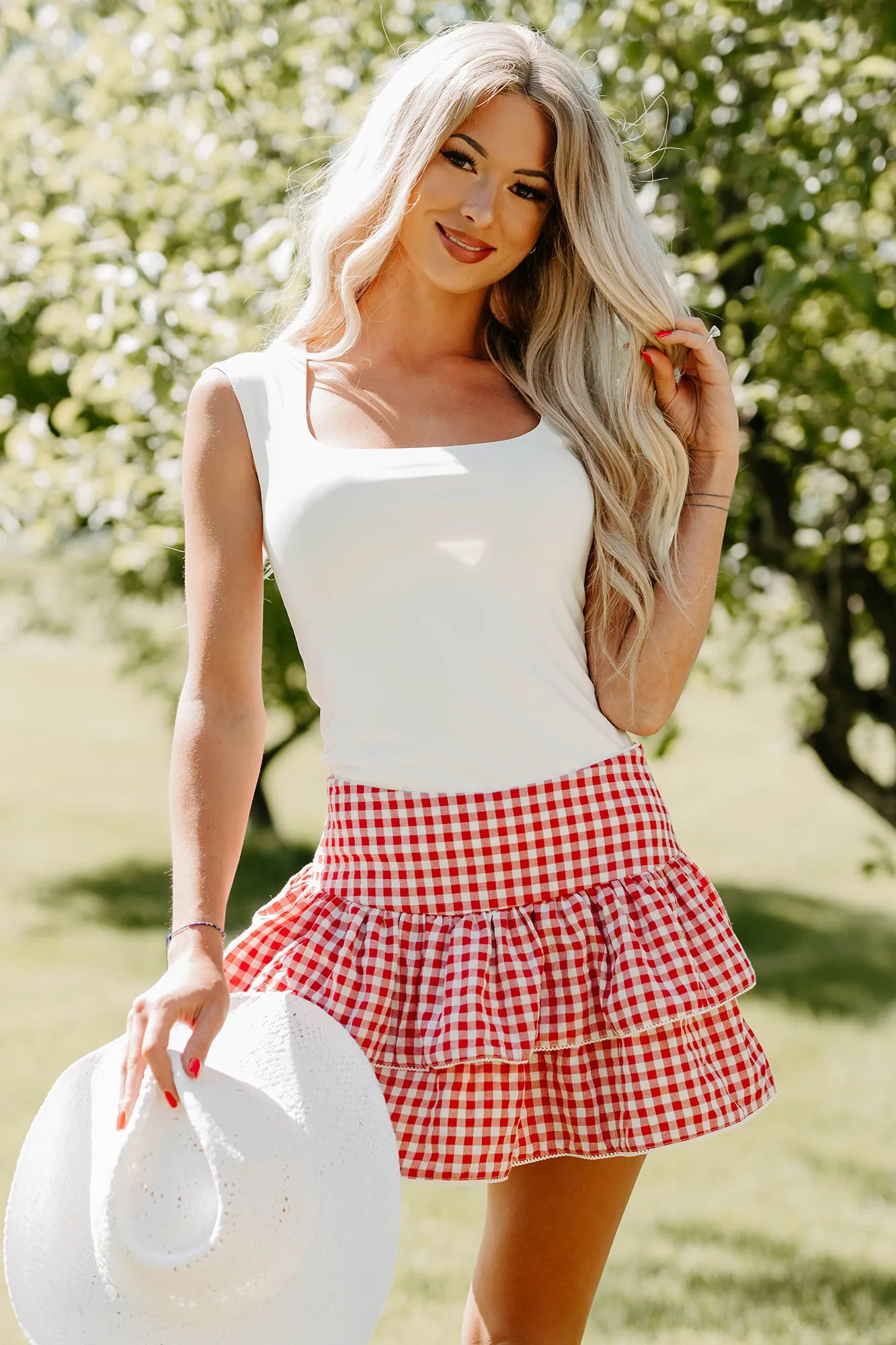 DurableWeave Skipping Town Square Neck Top (Off White)