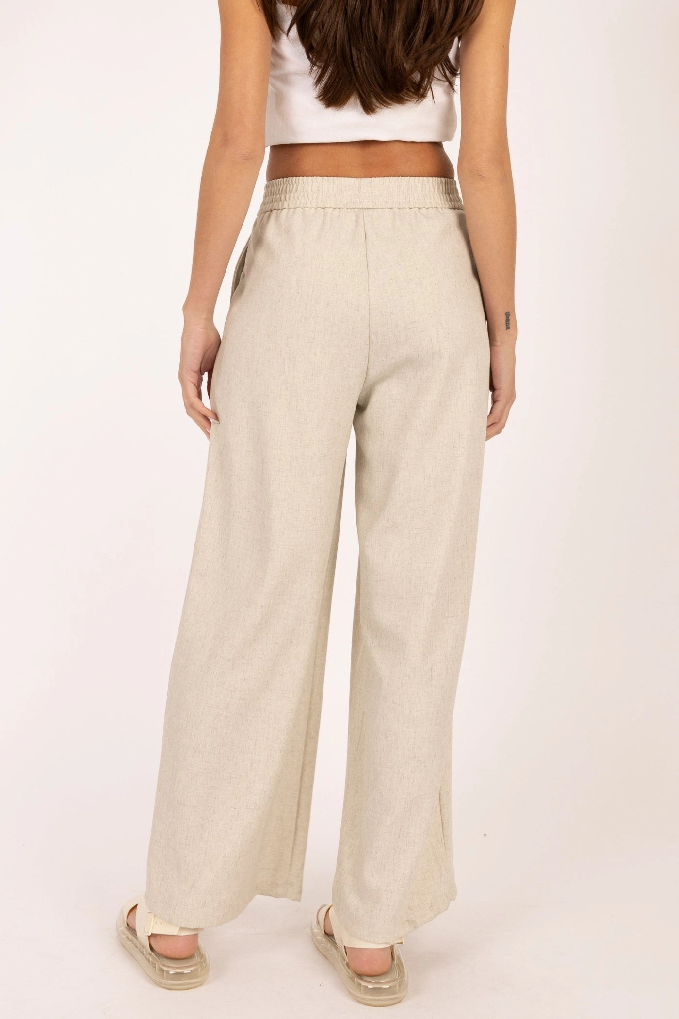 SKYLAR PLEATED WIDE-LEG PANTS Eco Friendly Dye