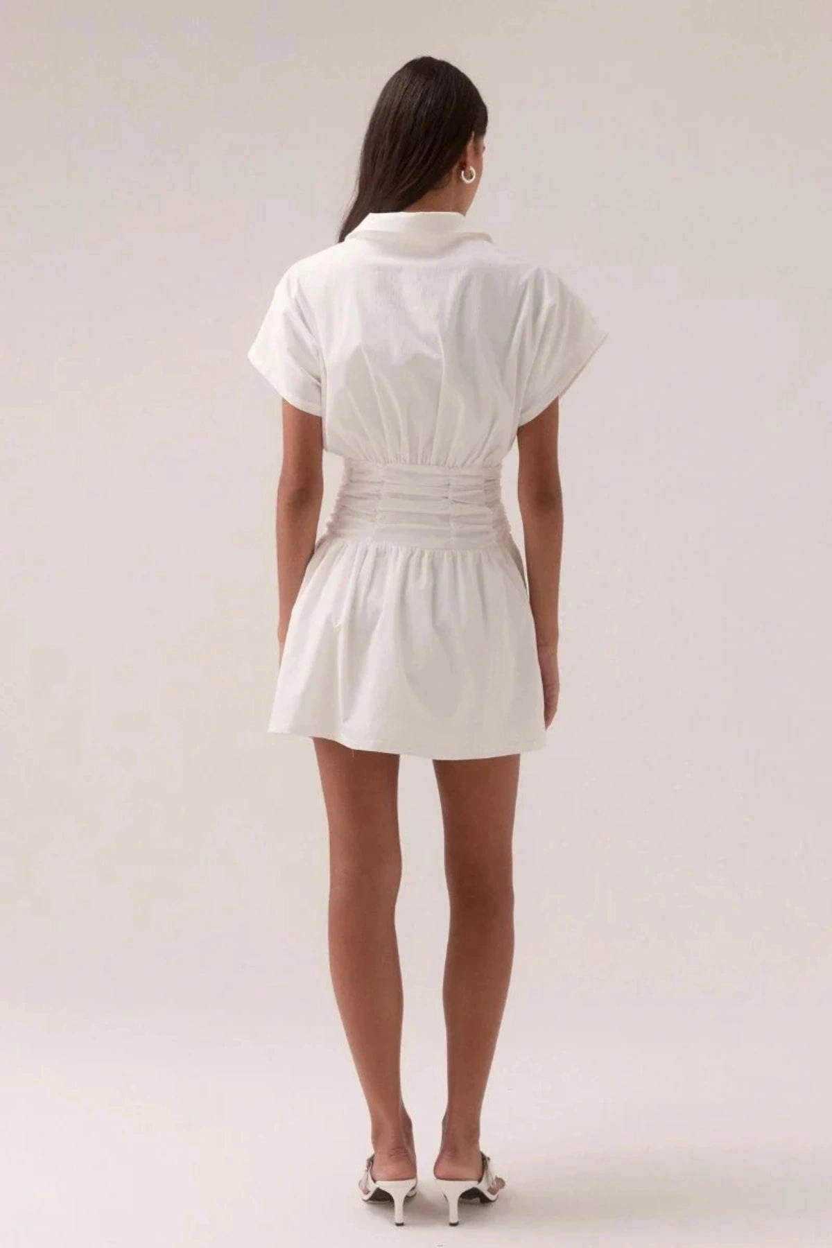 Stellar Mini Dress Chalk Cotton Skin Tall Girl