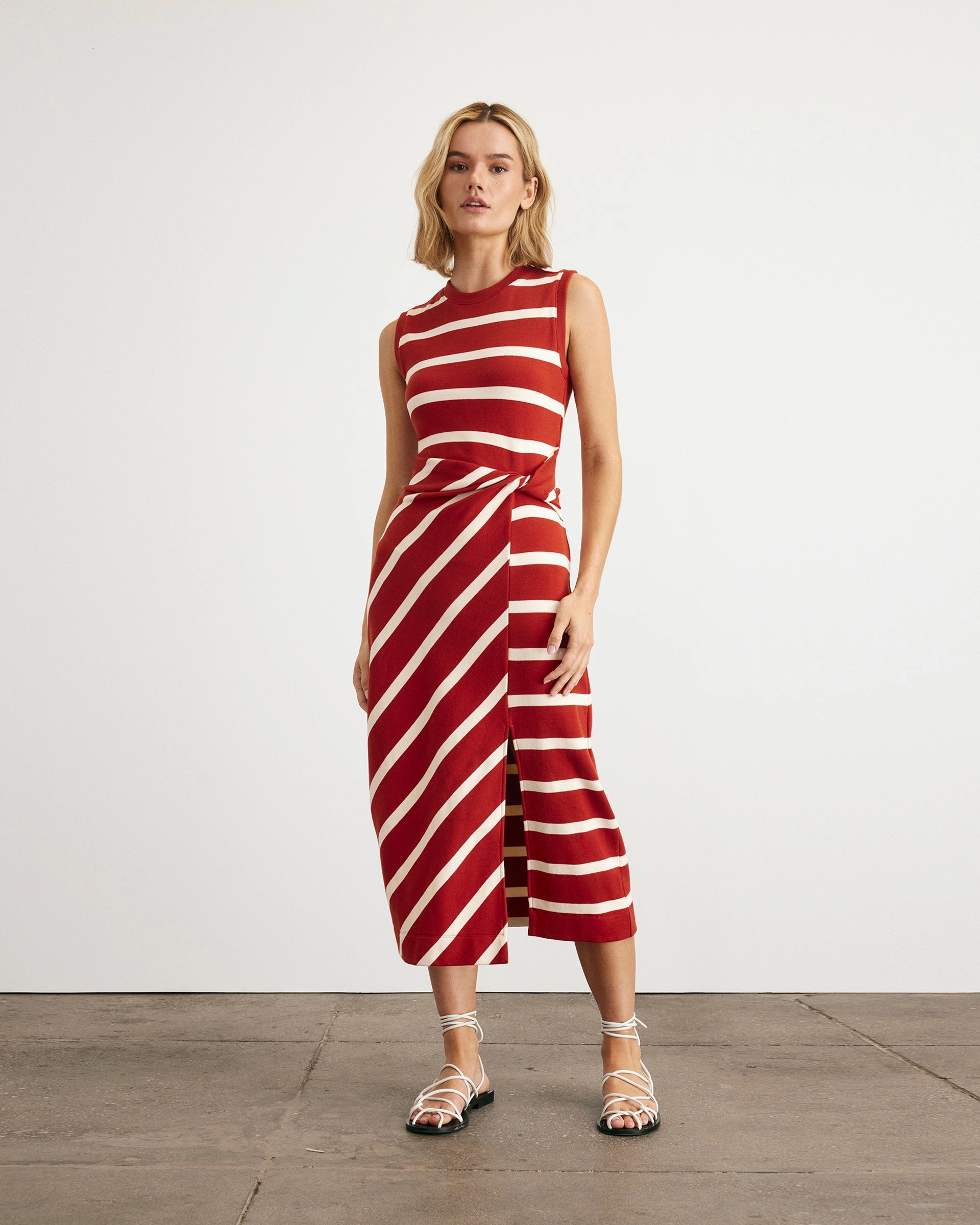 Sleeveless Striped Cody Dress Airy Layer