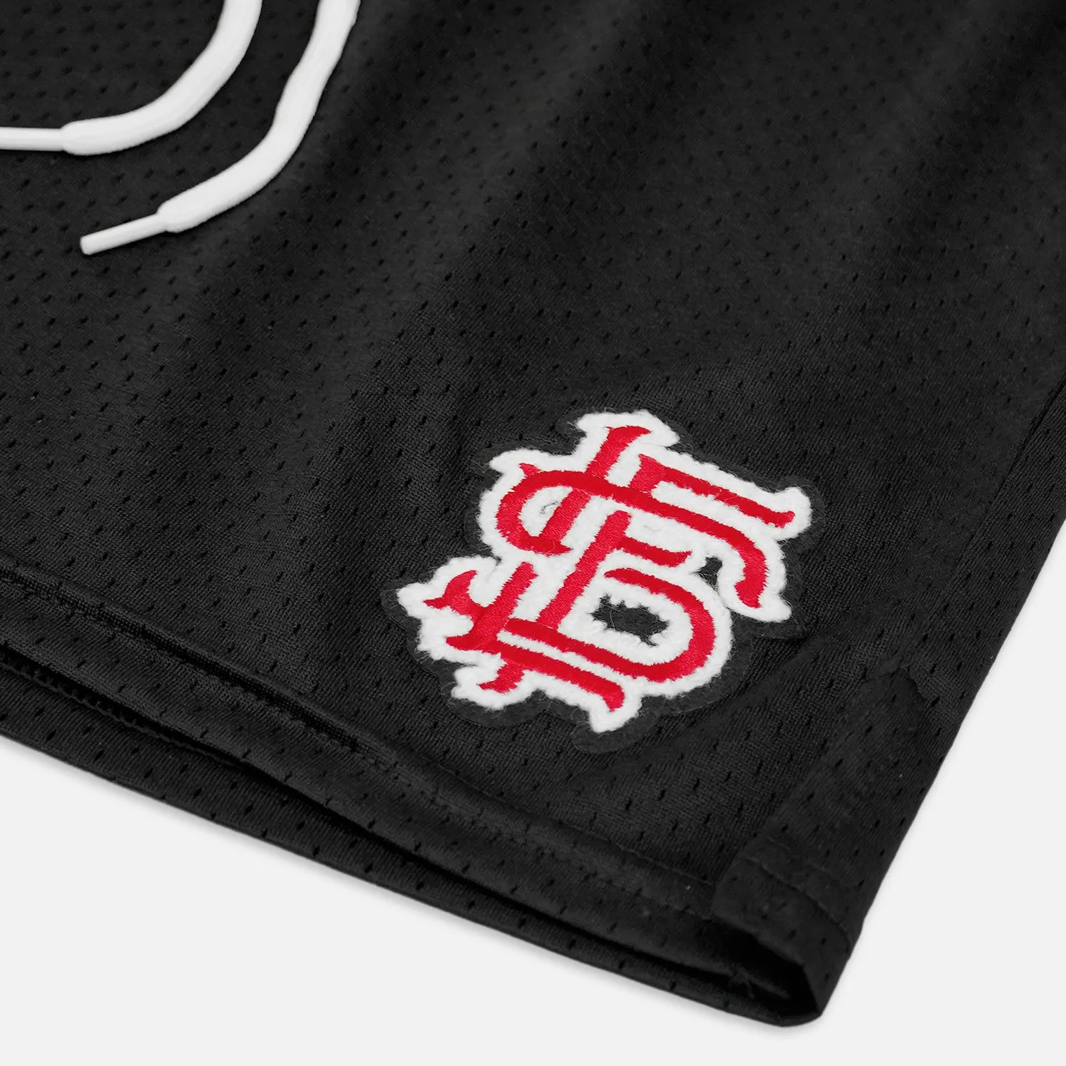SLF Baseball Patch Black Shorts - 5"