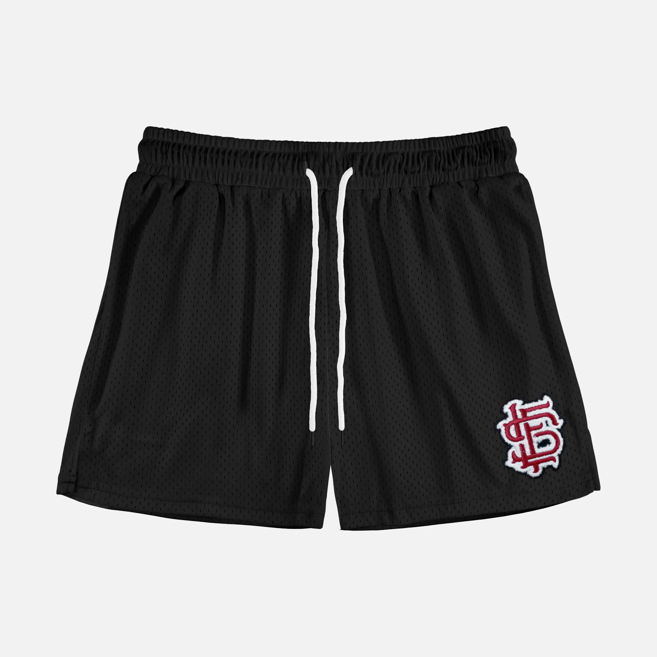 SLF Baseball Patch Black Shorts - 5"