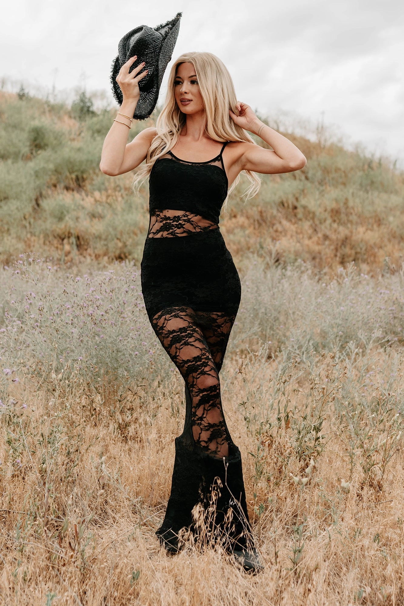 Seen Leaving Late Signature 8 Lace Maxi Dress (Black) Elegant formal outfit