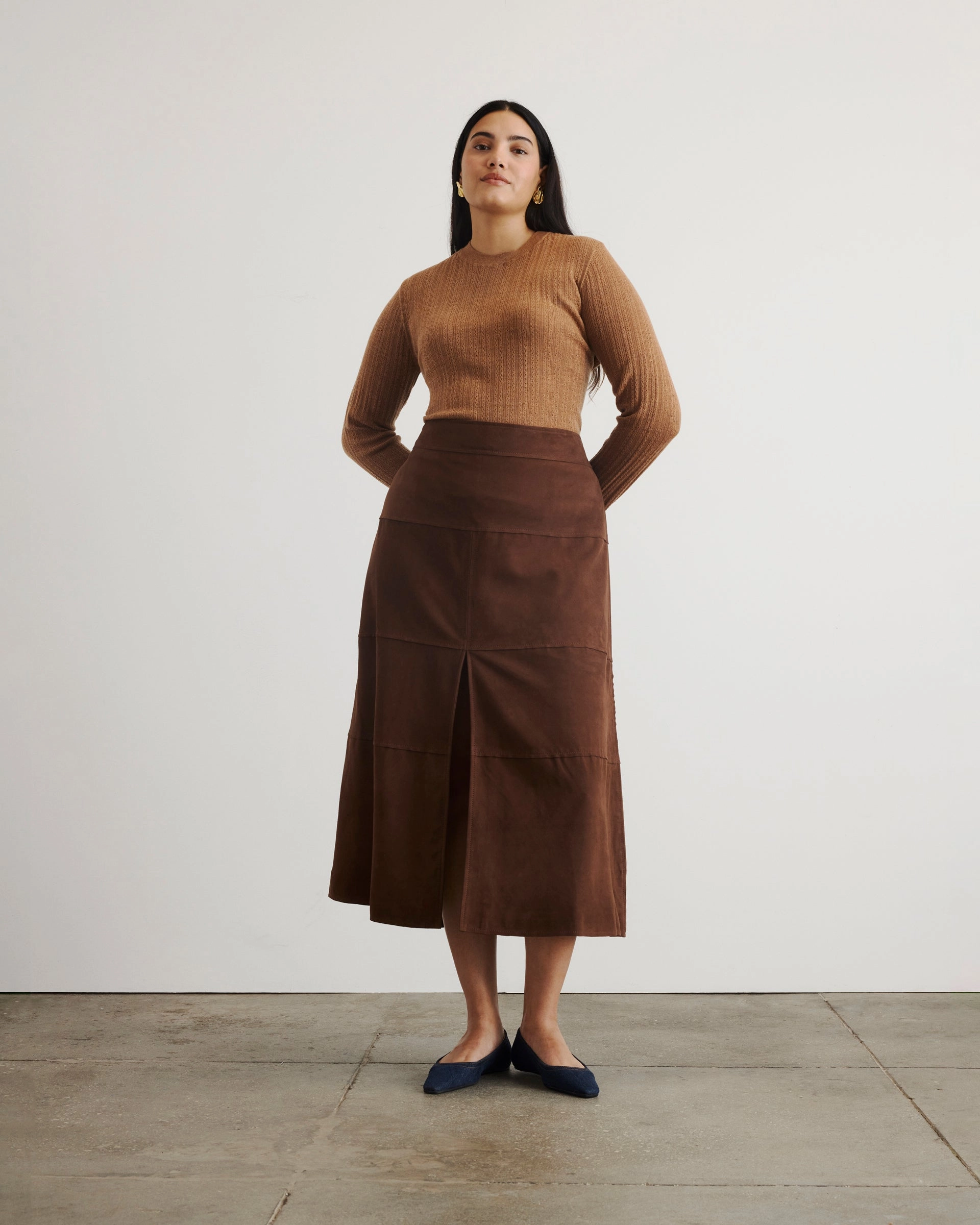 Chic Comfort Layer Ready Suede Hudson Skirt