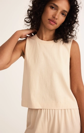 SLOANE MUSCLE TANK YarnDyed Stripes Smooth Seam Transition