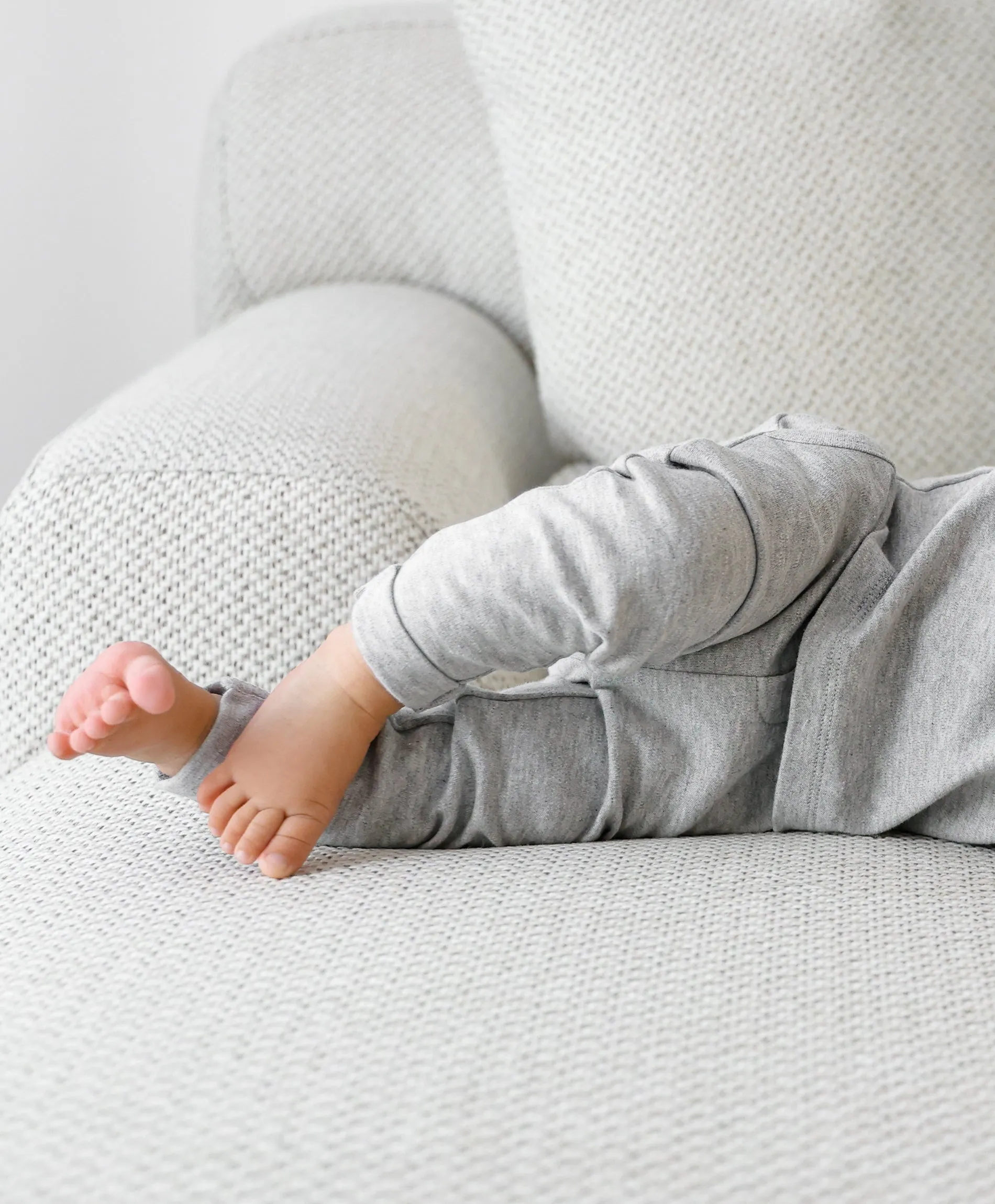 Slouchy Track Pants - Heather Grey
