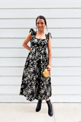 MARLEY MIDI DRESS Understated Charm Fine Texture