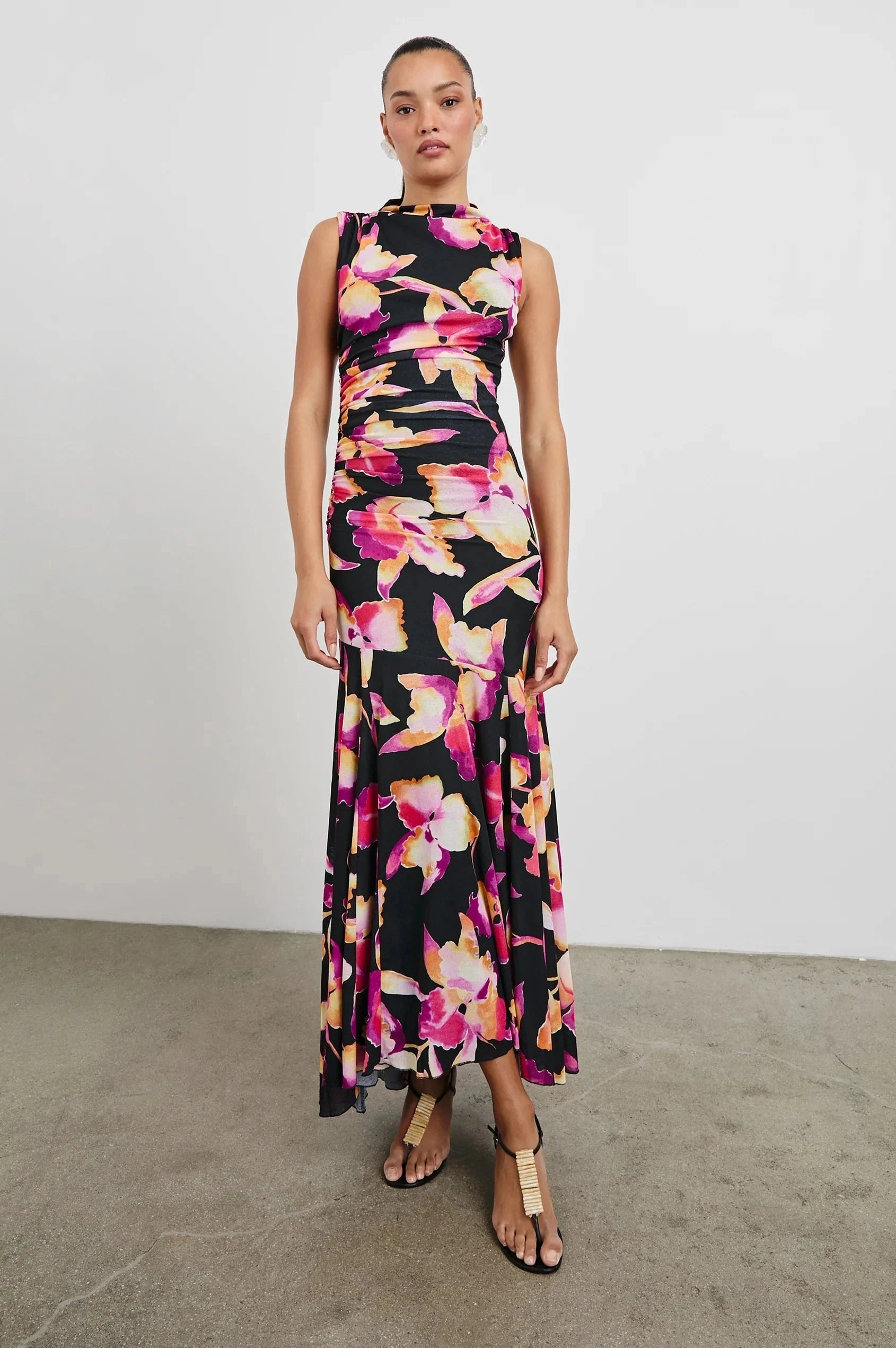 Smooth Tone Vibrant Design Cosmos Dress Dusk Orchid