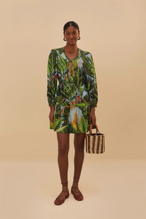 Comfy Comfort Amazonia Forest Blue Mini Dress