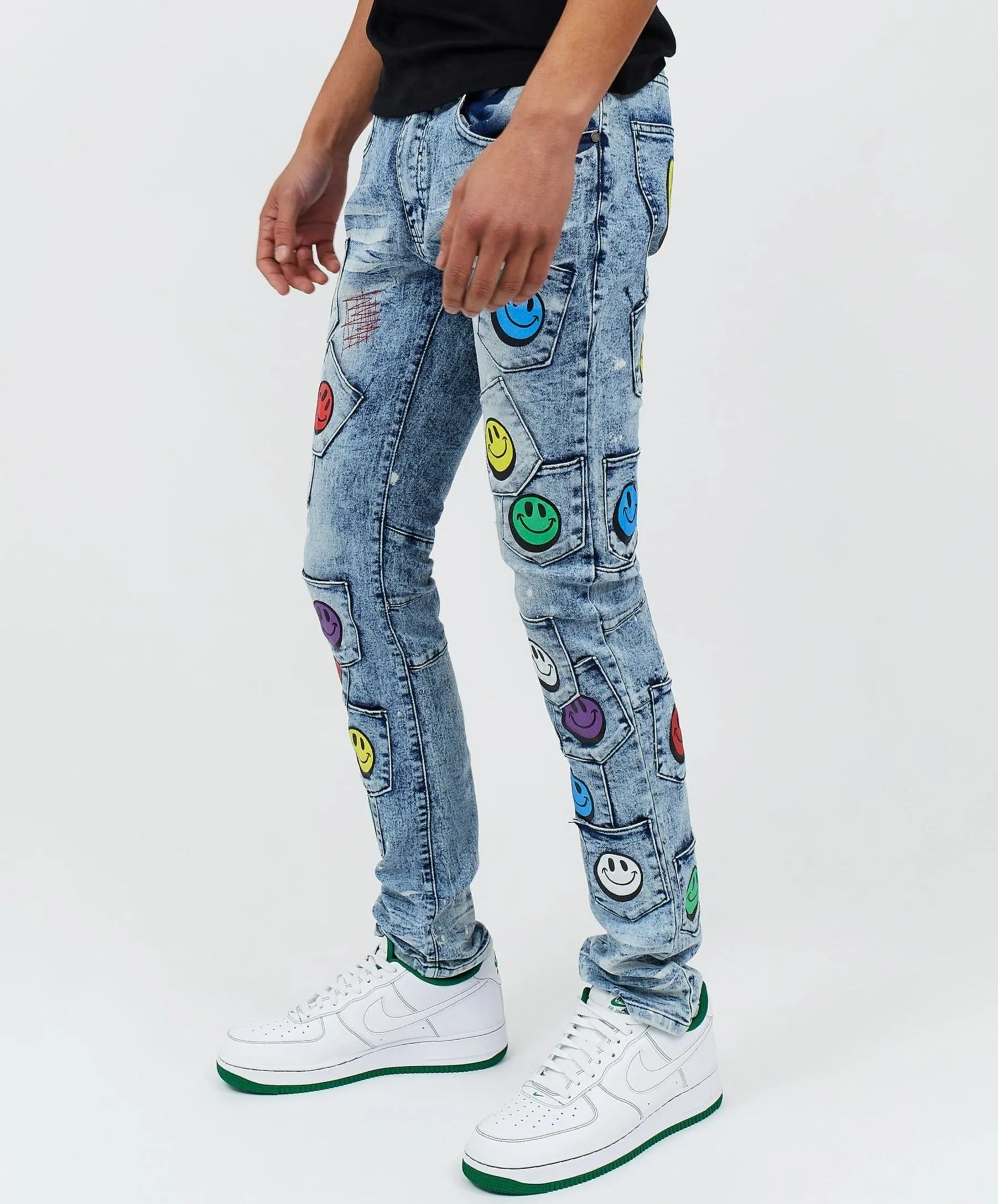 Smiles Graphic Slim Fit Jeans