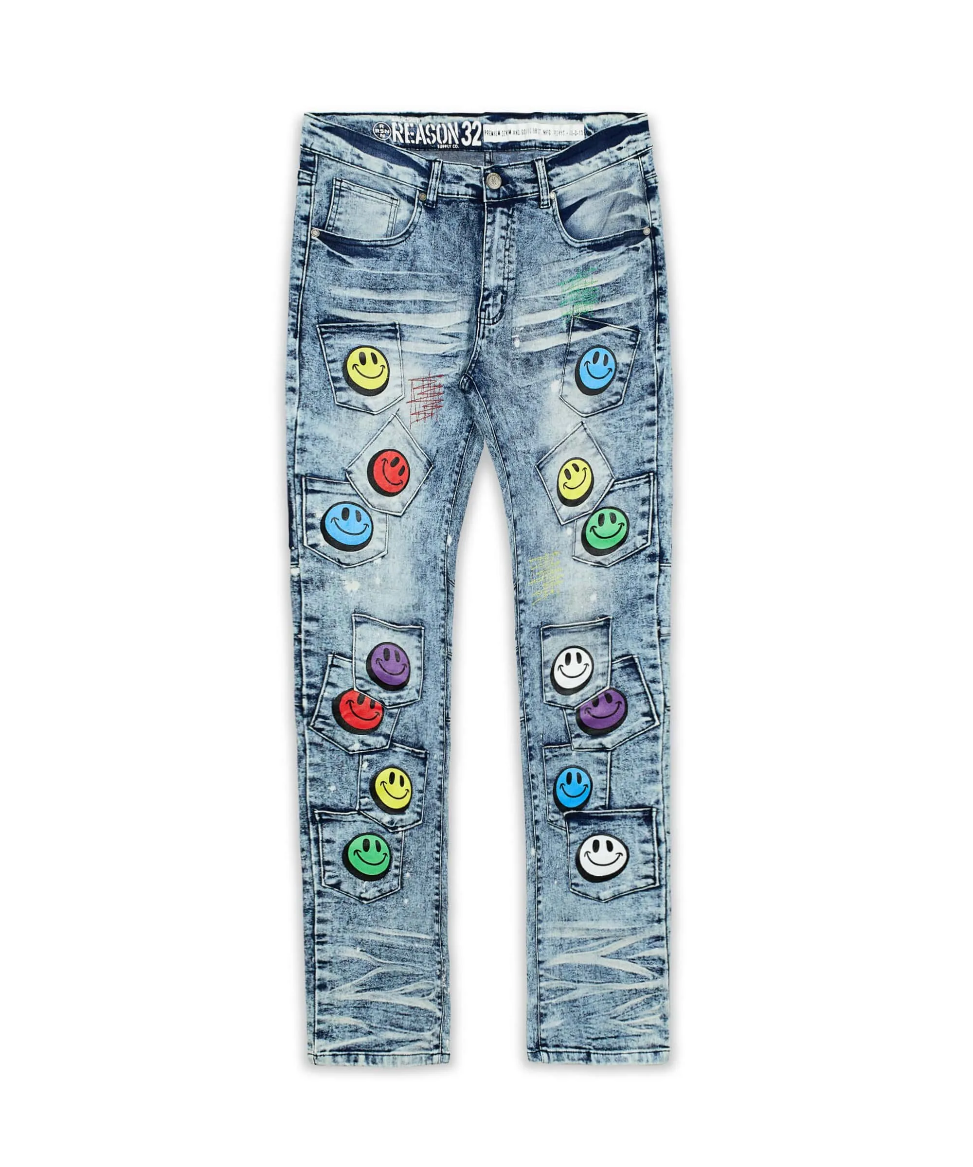 Smiles Graphic Slim Fit Jeans