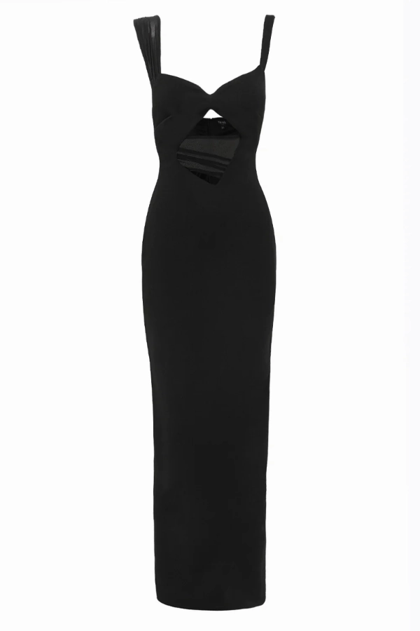 Madeleine Dress Black All Gender Quilted-Lining