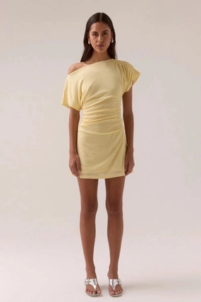 Rua Mini Dress Lemonade Soft Tones Premium Fabric