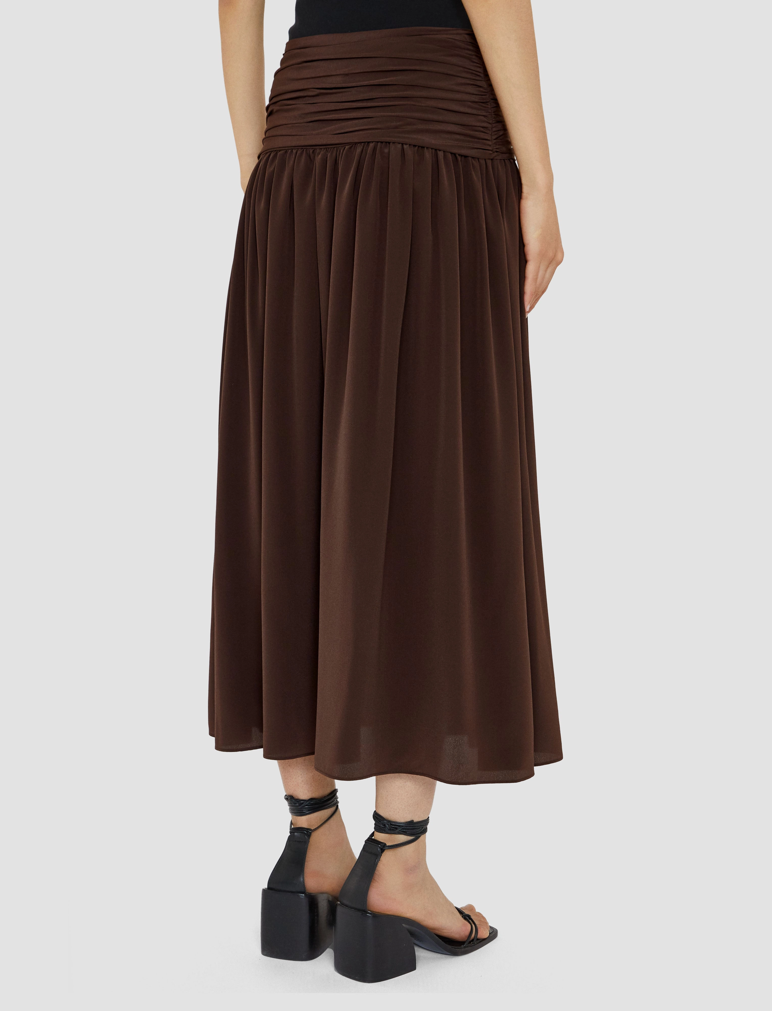 Bex Crepe de Chine Silk Skirt Vibe Ready