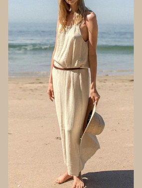 DOUBLE COTTON COTTON GAUZE LONG DRESS_CWDMD2170 Happy Soul Street Vibe