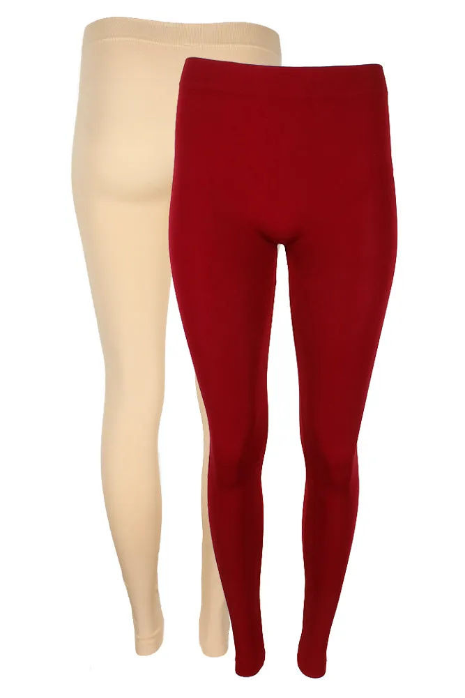 Sofra Ladies Long Leggings Yoga Fitness 2 Pack