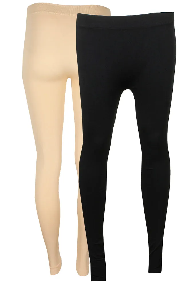 Sofra Ladies Long Leggings Yoga Fitness 2 Pack