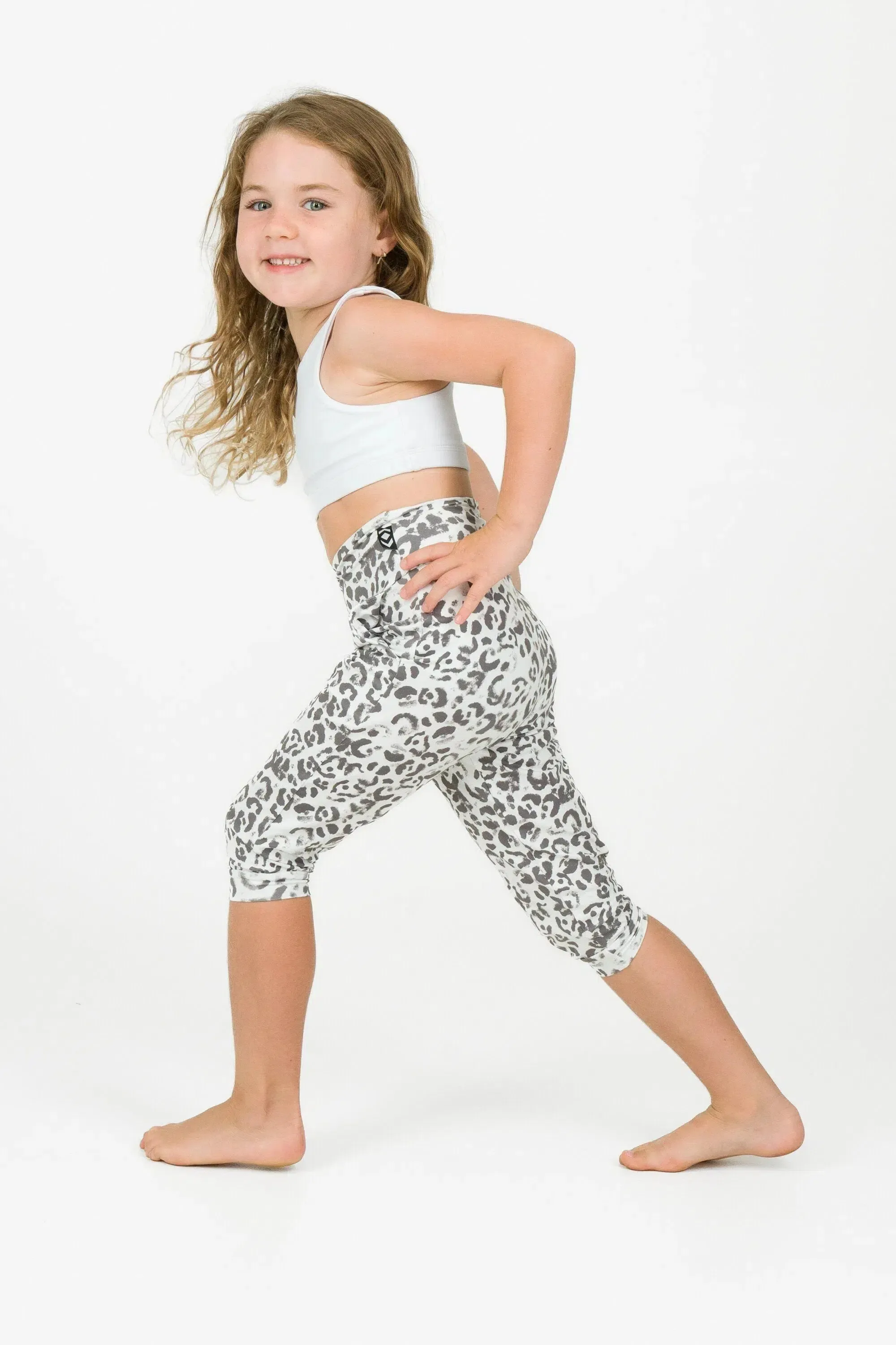 Soft To Touch Kids Jogger Capris - Snow Jag