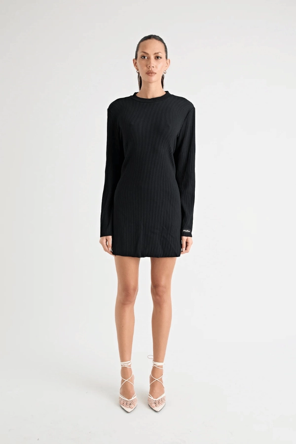 Art Soul Fairbank Rib Dress Black