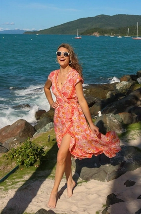 Voyager Dress / Tangerine Floral Classic-style