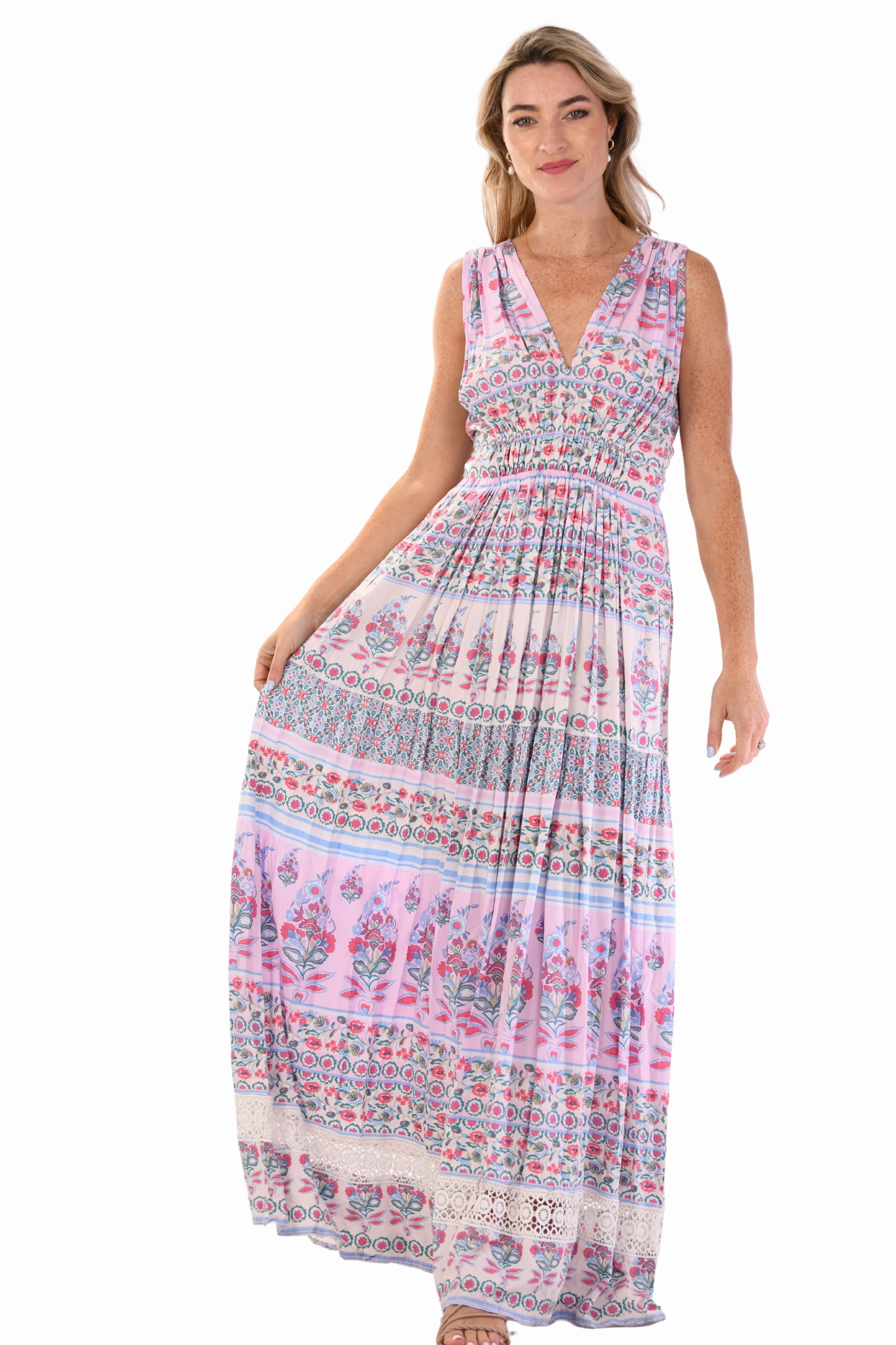 soft look Flared shape Charlotte Dress / Petal