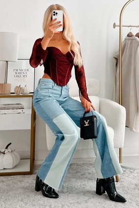 Comfy Active Fueled By Art High Rise Colorblock Jeans (Denim Multi)