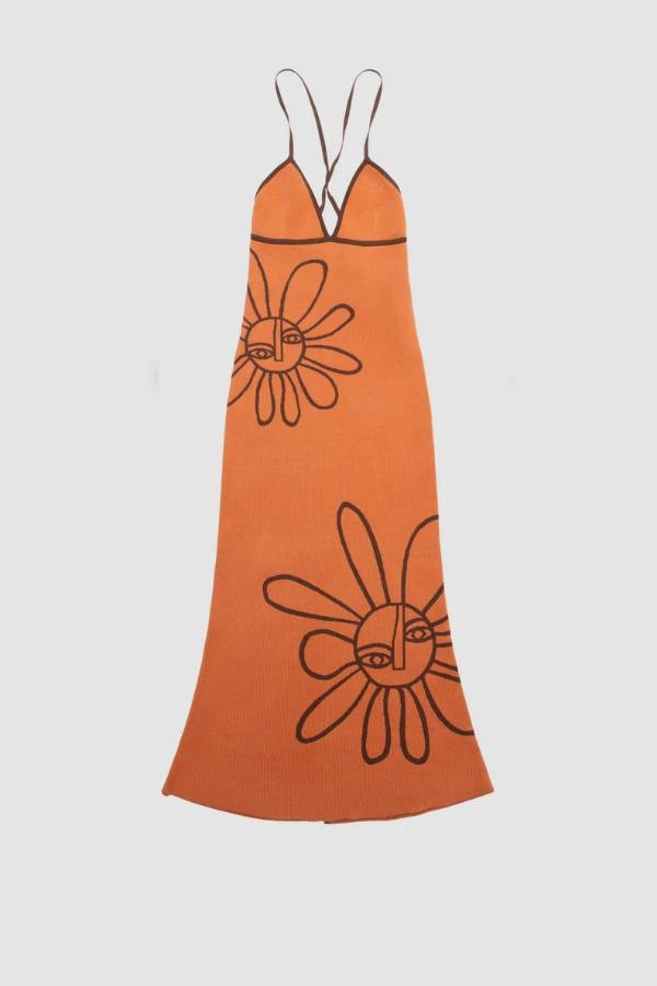 Soleil Knit Midi Dress Jaffa Bold Mood