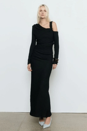 Smart Glide Open Design Solstice Dress Black