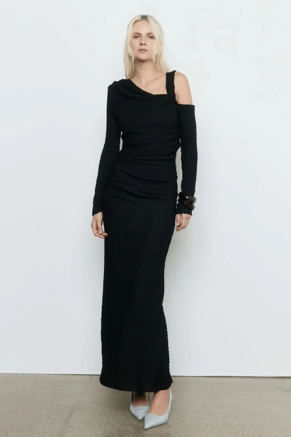 Smart Glide Open Design Solstice Dress Black