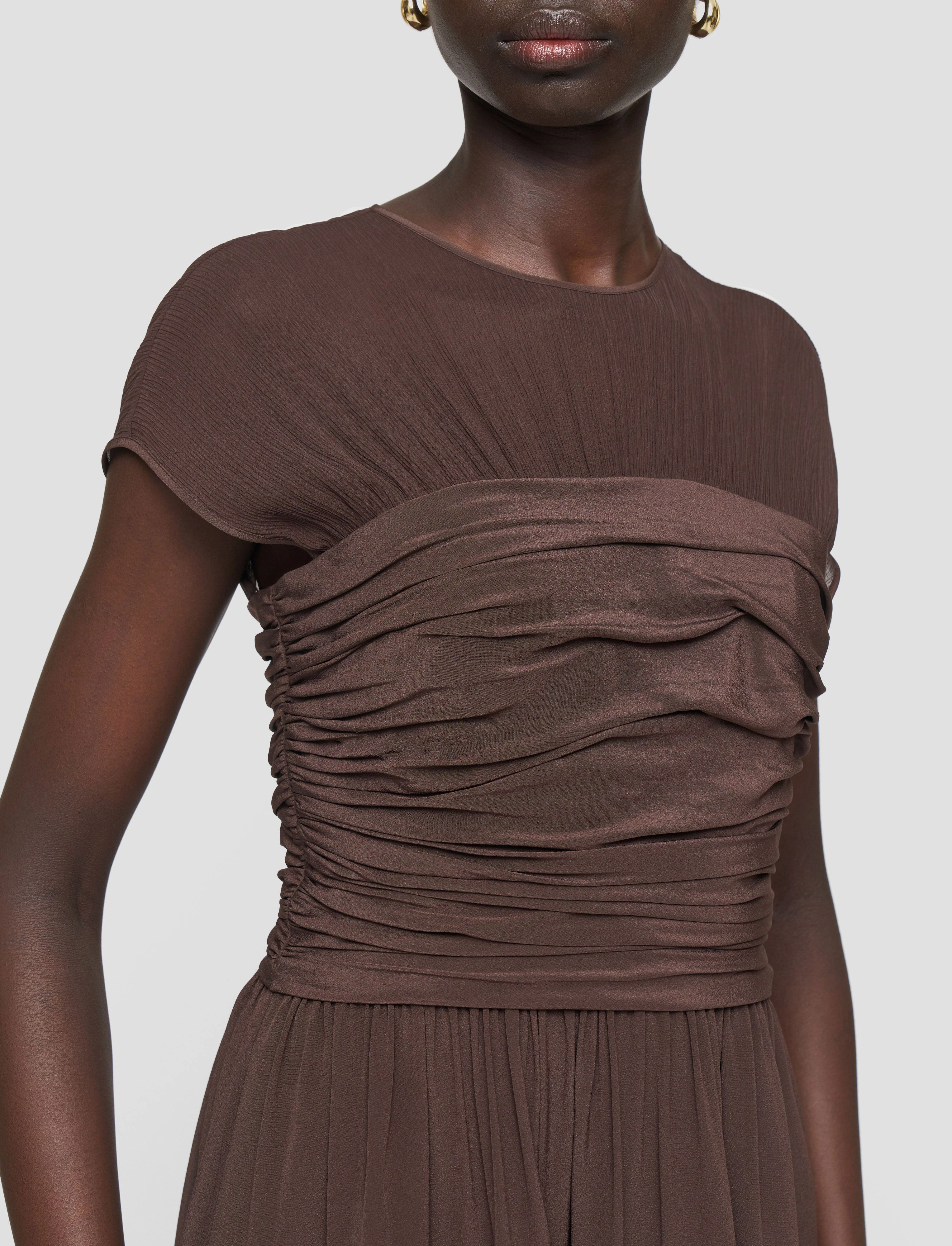 Holiday Wear Neutral Mood Sophe Crepe de Chine Dress