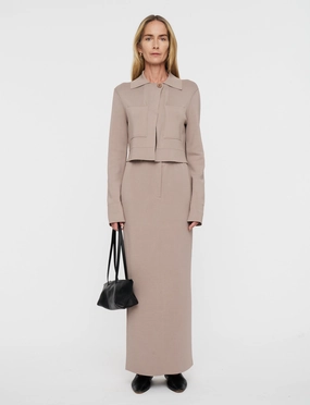 Corduroy texture Milano Knit Stretch Skirt
