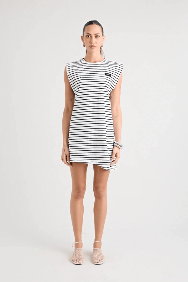 Light Wrap Sorrentino Dress White Black