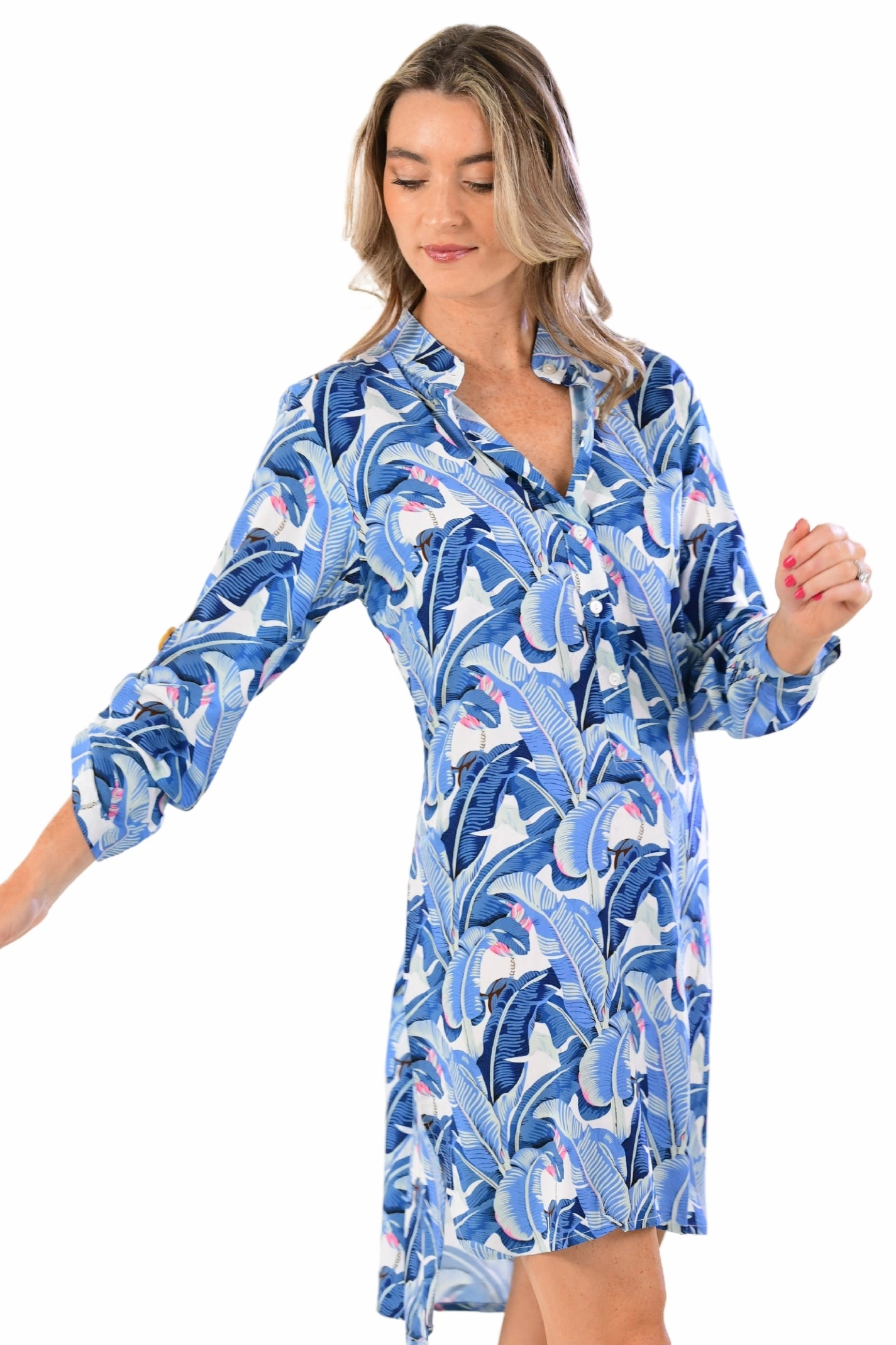 Day Tripper Dress / Cobalt Tropical Subtle Elegance Clean Outline