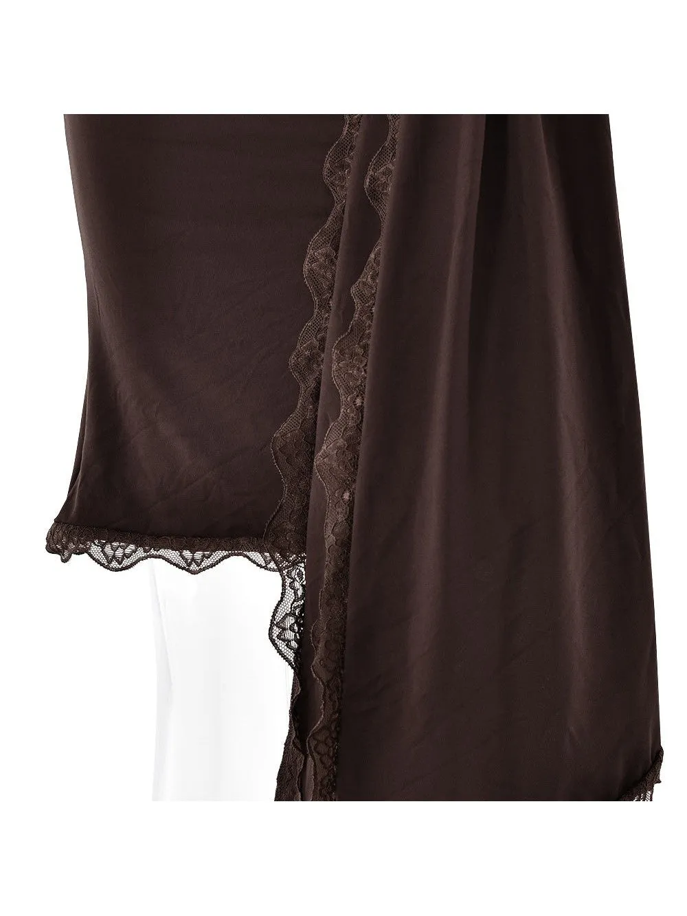 Spaghetti Strap Lace Detailed Ribbon Bodycon Short Dress