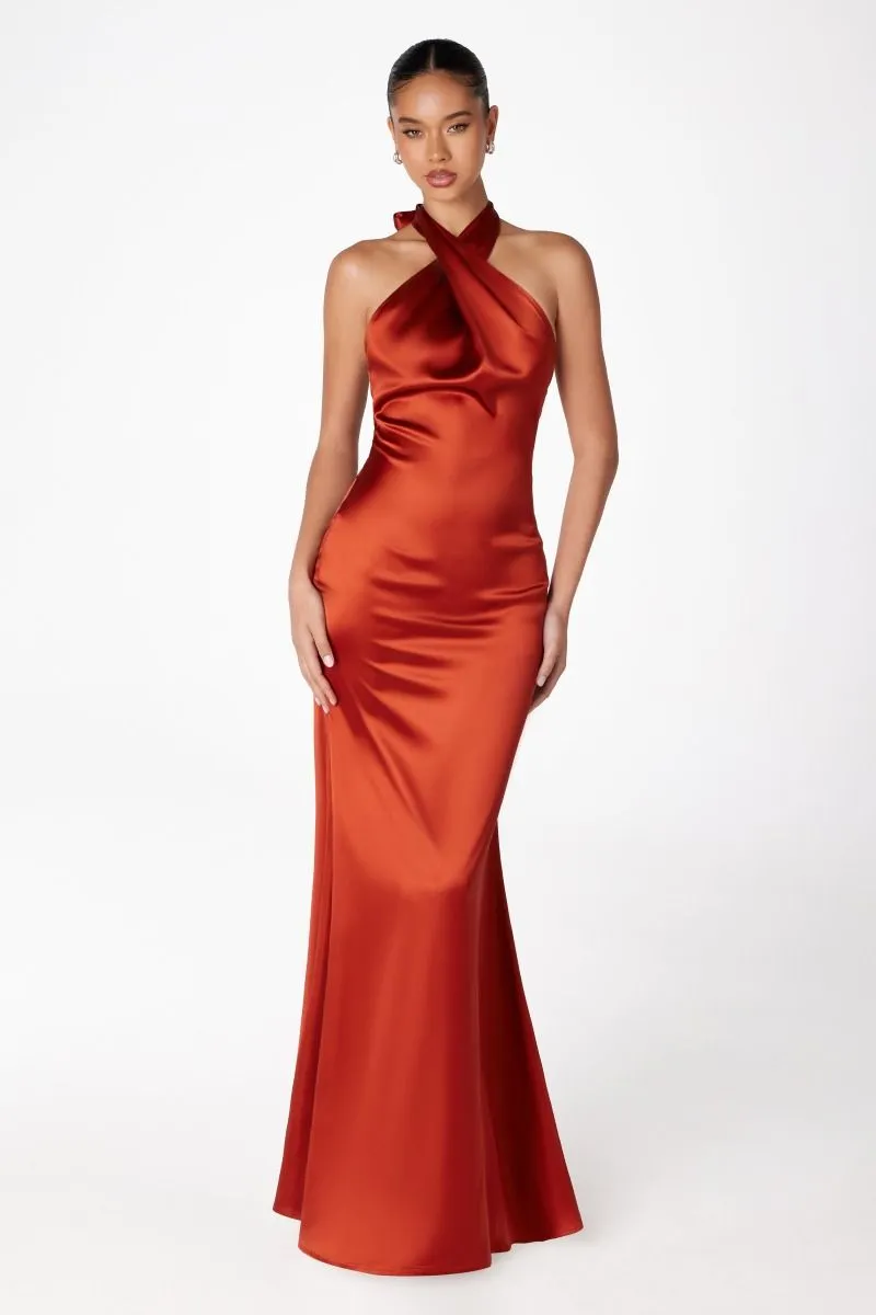 Sparkling Off-Shoulder Glitter Evening Gown with Open Back