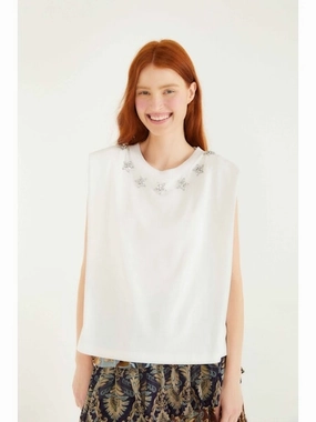 Adjustable Fit System Sparkling Off White T Shirt
