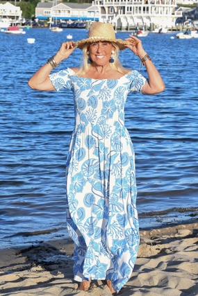 Mystique Dress / Blue Hibiscus Fit Vibe Timeless Energy