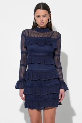 SERA RUFFLED TIERED MINI DRESS Fashionable Layer Simple Chic