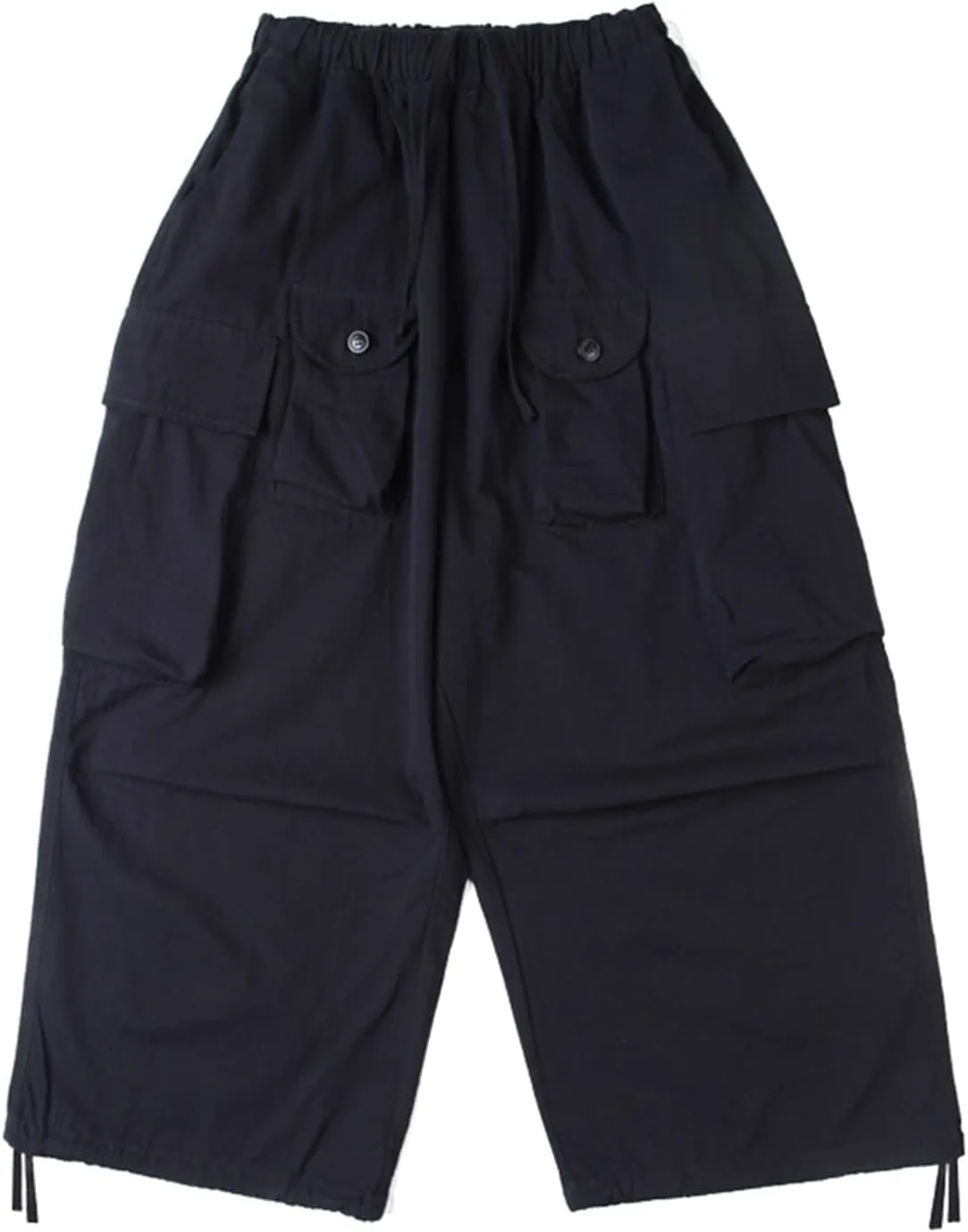 Spring and Summer Cargo Pants Multi-Pocket Casual Pants(Black,XL)
