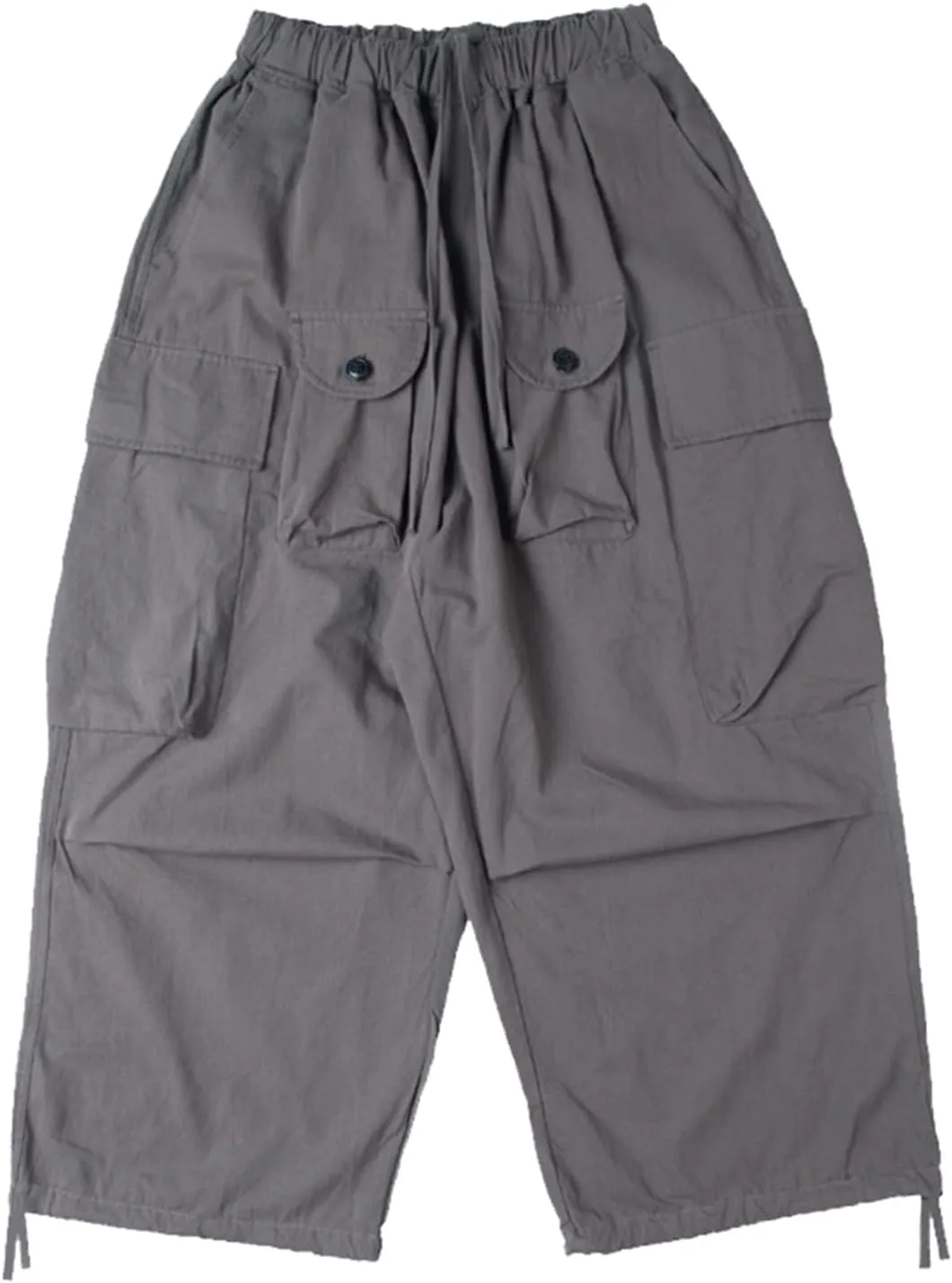 Spring and Summer Cargo Pants Multi-Pocket Casual Pants(Grey,XL)