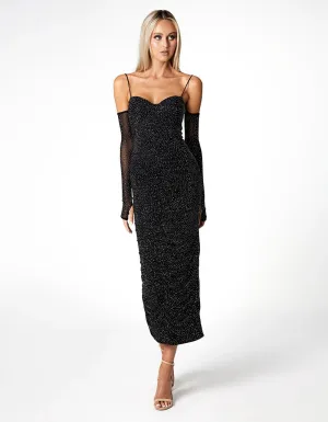 Starry Night Sleeved Midi