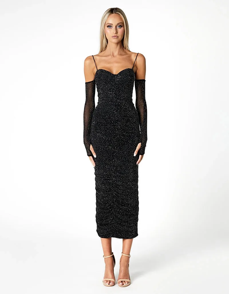 Starry Night Sleeved Midi