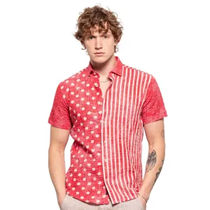 State of the Union Seersucker Short Sleeve Shirt - Red