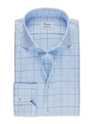 Stenströms Light blue Checked Twill Shirt