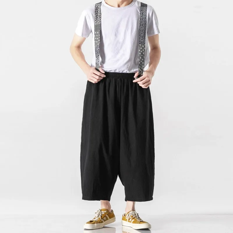 Straight-Leg Casual Loose Overalls